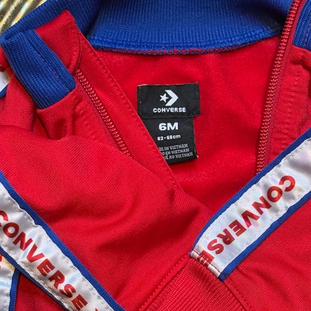 Converse Kids Red and Blue Footie - Picture 4 of 5